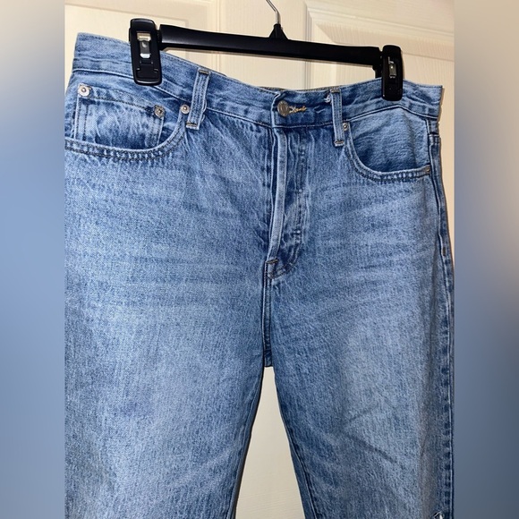 Pistola women’s Charlie High Rise Straight Wallace Wash Distressed knee Jeans 29 - Picture 2 of 11